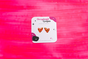 Neon Heart Mini Stud Earrings